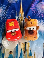 2025 Disney Parks Create Headband Ears Pixar Cars McQueen & Mater Plush Set New
