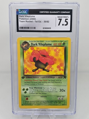 Dark Vileplume (1st Edition) graded CGC 7.5 for sale on eBay