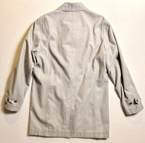 Banana Republic Men’s MAC JACKET-P Gray Lined Cotton Mac Jacket Button M image 2