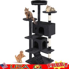 Multifunctional Cat Tree Tower W/ Scratching Posts Cozy Condos Activity Center