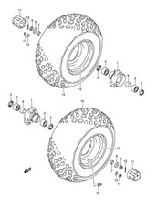 Suzuki Genuine ATV Cap Wheel Center LT-Z50Z L0 Wheel Brakes 54725-18A00-000