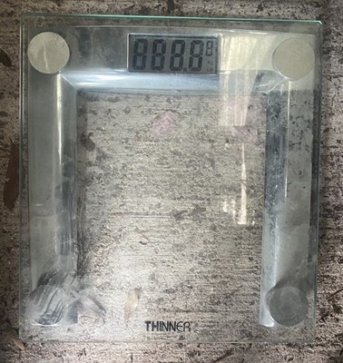Thinner by Conair Digital Glass Weight Scale 400 lb Capacity