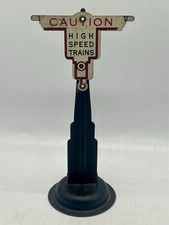 Vintage Marx Caution High Speed Trains Model Railroad Sign