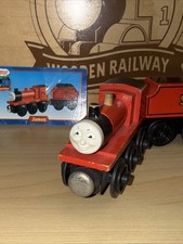 V1 JAMES  THOMAS FRIENDS TRAIN WOODEN 1992 VERSION 2 SKINNY UNPAINTED STACK