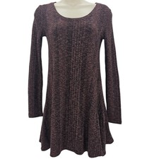 Urban Outfitters BDG Womans size S Petite Ribbed Knit Mini Sweater Dress Brown