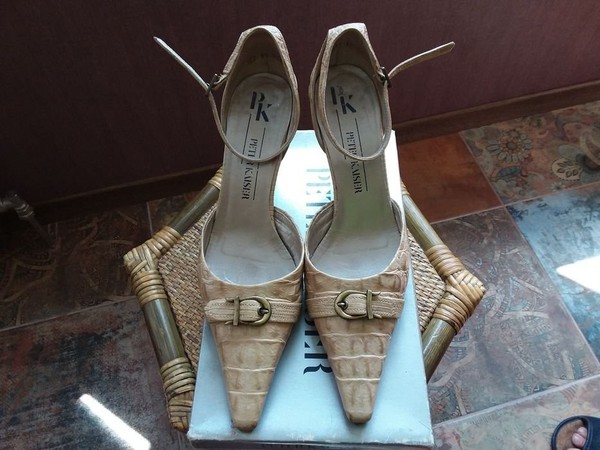 Women Peter Kaiser Heels Black Leather 40