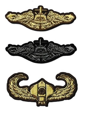 Voyage to the Bottom of the Sea submarine Seaview Flying Sub badge patch set