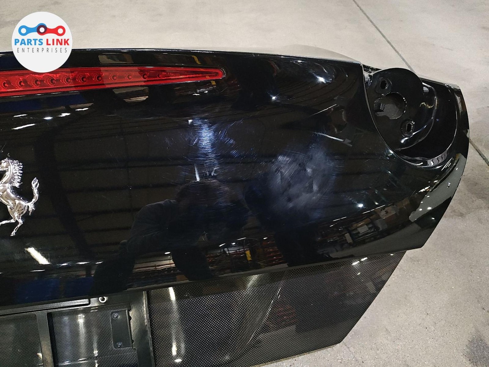 08-14 FERRARI CALIFORNIA REAR TRUNK HOOD LID LIFTGATE BOOT SHELL TRIM BLACK F149
