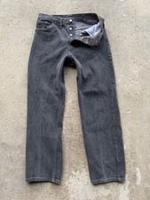 Vintage 90  s Levis Black 501 Jeans Mens 32x30 fits 30x30 Made in USA Button Fly