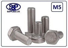 Image of 5MM / M5 STAINLESS STEEL FULL THREAD HEX SETSCREW FROM 10MM TO 100MM LONG