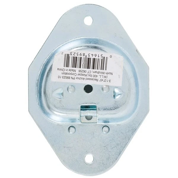 KEEPER 89523 3-1/2-inch Recessed Oval Plate Strap Tie-Down Anchor Point - Image 3 of 3