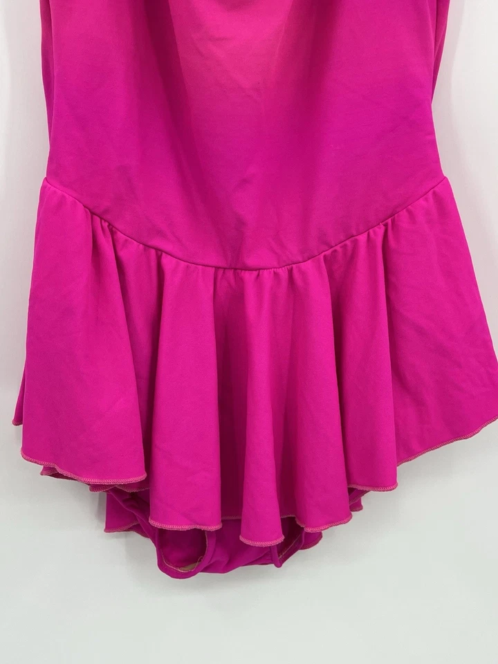 Traje de baño vintage rosa Marie Reid con falda talla 16 una pieza rosa intenso hecho en EE. UU. Foto 3 de 4