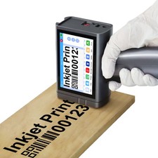 Handheld inkjet printer prints text, batch number, barcode, date, batch marking