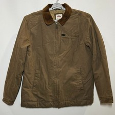 Wrangler Men's Quilted Lining Corduroy Collar Canvas Work Jacket, Brown XL