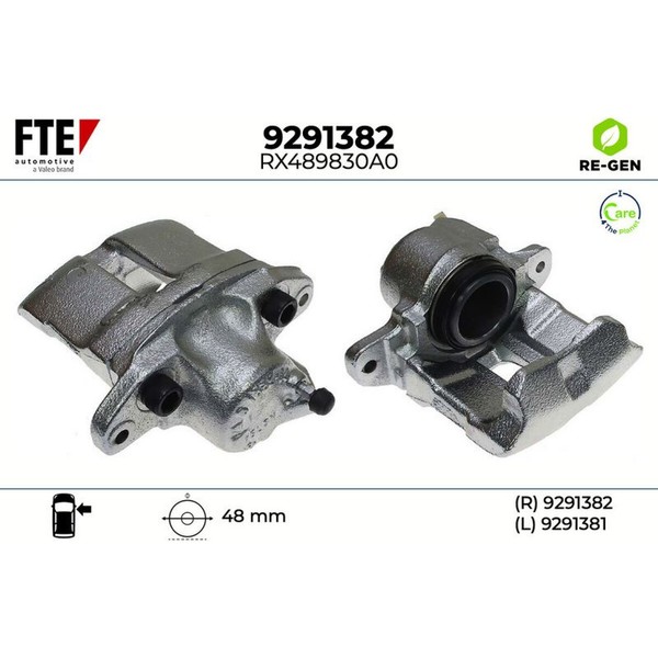 FTE 9291382 Bremssattel FüR Renault Dacia Peugeot Citroen Lada Megane 19 Twingo-image