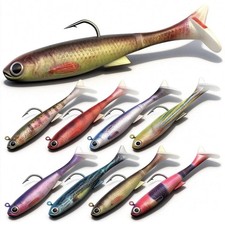 YOTO 8 Colors Soft Plastic Fishing Lures - 3.5" Pre-Rigged Paddle Tail Swimbaits