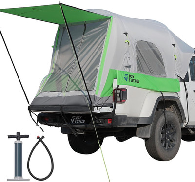 Inflatable Truck Bed Tent for 2, Quick Setup, Waterproof with Awning & Windows