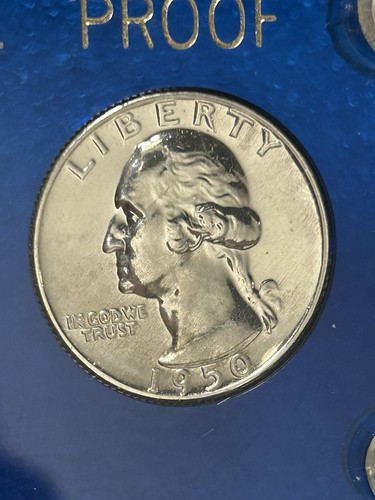 1950 5 Silver Coin Proof Set - In Proof Plastic Holder BX20-18 - Picture 4 of 12