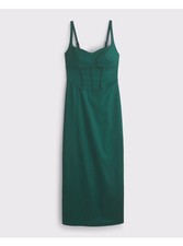 Abercrombie & Fitch Corset Satin Midi Dress Size M/R Brand New In Bag with Tags