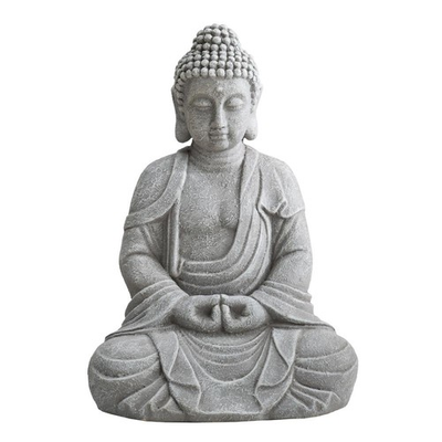 #ad Sunjoy Buddha Statue 20 in. Large Sized Buddha Garden Statue Gray Decorative... $79.08