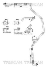 AC High Low Pressure Line Hose TRISCAN Fits CITROEN PEUGEOT 08-21 9670636580