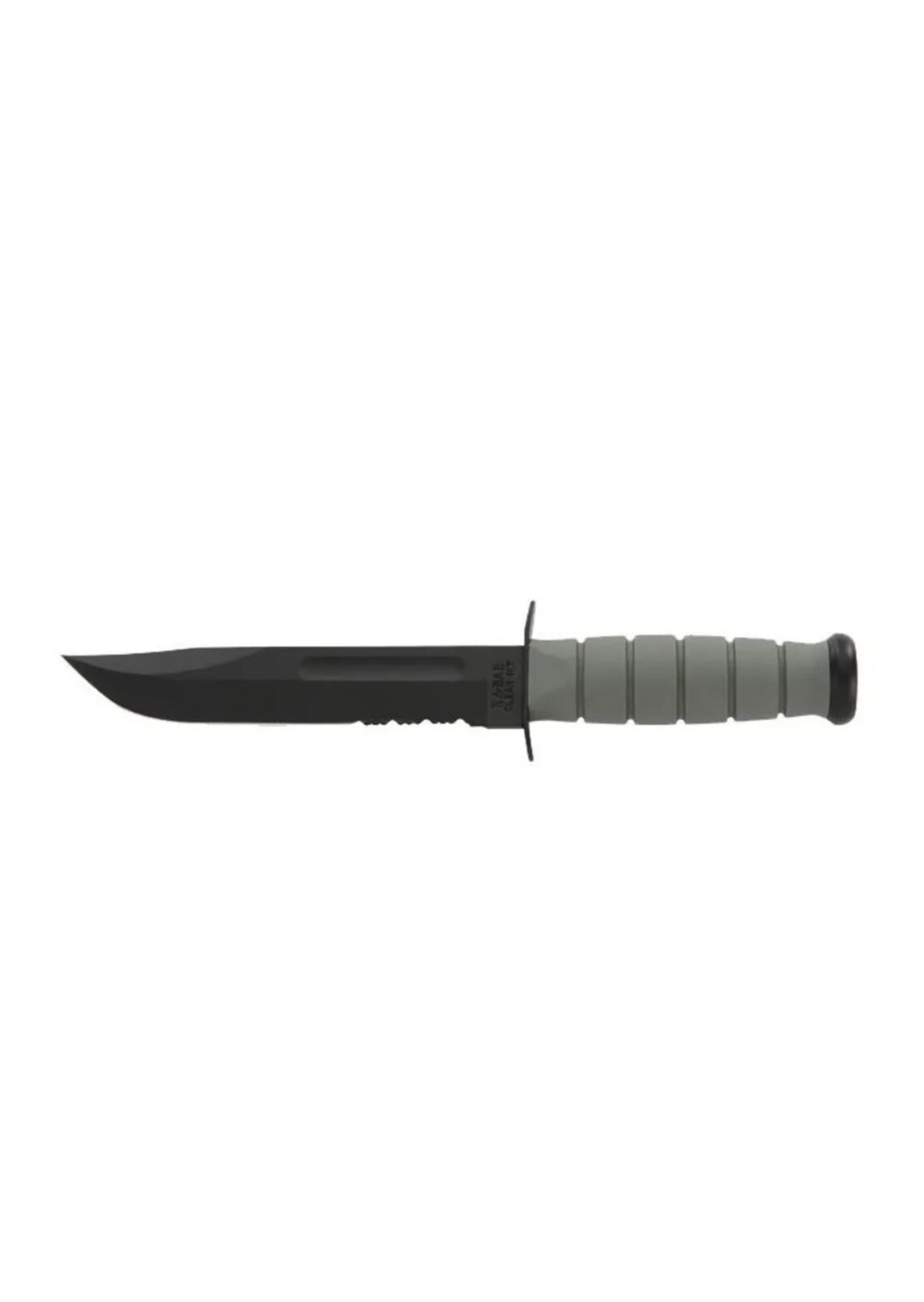 KABAR FIGHTING/UTILITY KNIFE-FOLIAGE GREEN w/MATCHING HARD SHEATH SERRATED EDGE