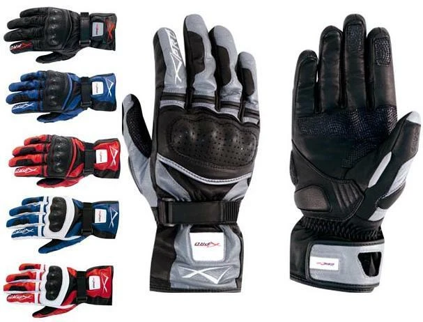 Guantes Piel de la Moto Sport Short acolchado forrado Protecciones Carreras - Imagen 1 de 1