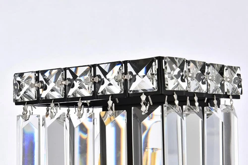 Elegant Lighting Maxime 6" Metal and Crystal Wall Sconce in Black Finish - Picture 8 of 8