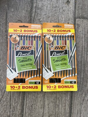 Bic Mechanical Pencils 0.7mm #2 Smooth 10 +2 Bonus GREAT FOR STUDENTS/ TEACHERS