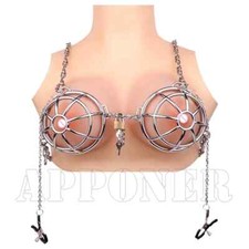 Breast Binder Breast Clamps Bra Harness Chest Straps Leather Restraint For Women