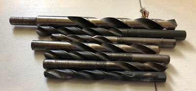 MACHINIST TOOLS VARIETY (7) DRILL BITS 7/32'', 17/32', 1/2', (2) 9/16'' (2)?????