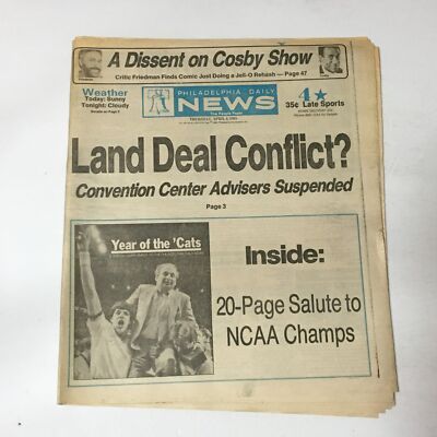 VTG Philadelphia Daily News April 4 1985 - Critic Friedman on Cosby Show