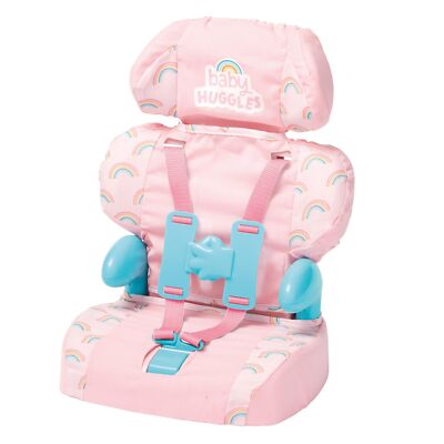 Casdon Baby Huggles Toys - Pink Booster Seat - Car Seat For Dolls with Adjust...