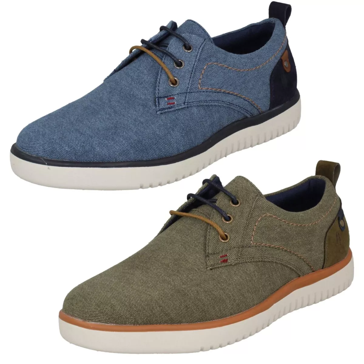 Men's Hush Puppies Lightweight Lace Up Canvas Sneakers Sandy Lace Ups | eBay