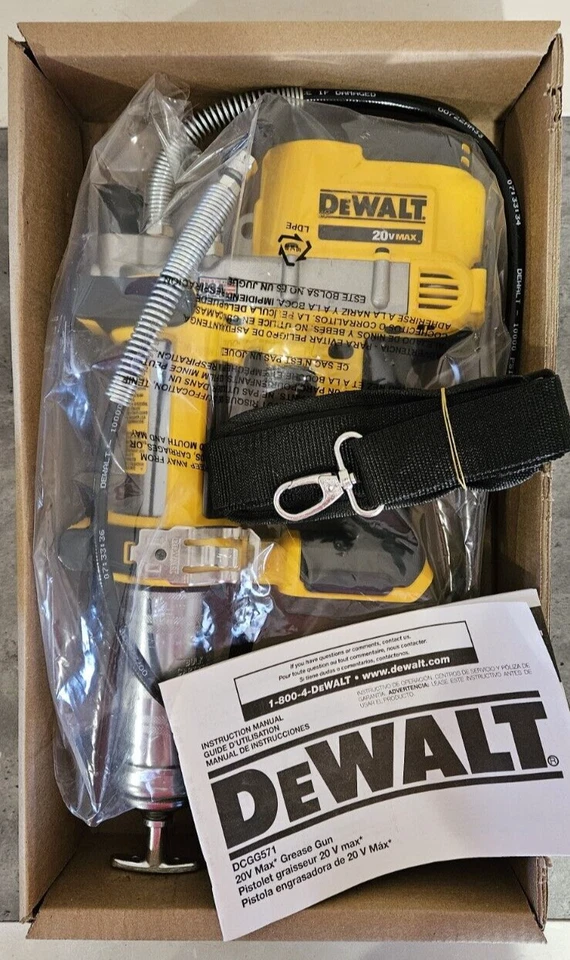 Pistola de engrase inalámbrica DEWALT 20V MAX - Solo herramienta DCGG571B Foto 2 de 4