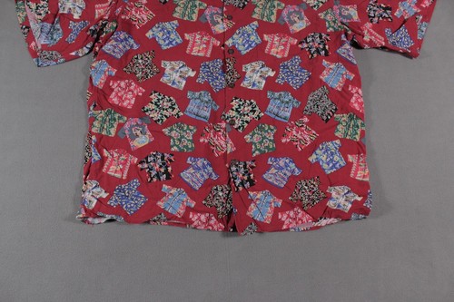 Reyn Spooner Hawaiihemd Herren L Large Spun Rayon AOP rot Reise Urlaub Papa - Bild 3 von 12
