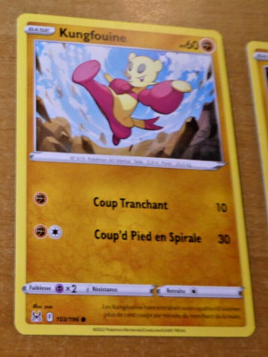 Pokemon Verlorener Ursprung Französisch Karte Karte Kungfouine 103/196 FR JCC NM 2022