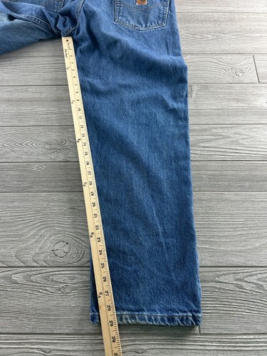 Jeans da lavoro Carhartt B146 DST Distressed Denim - Uomo taglia 38X30 lavaggio medio - Foto 7 di 12