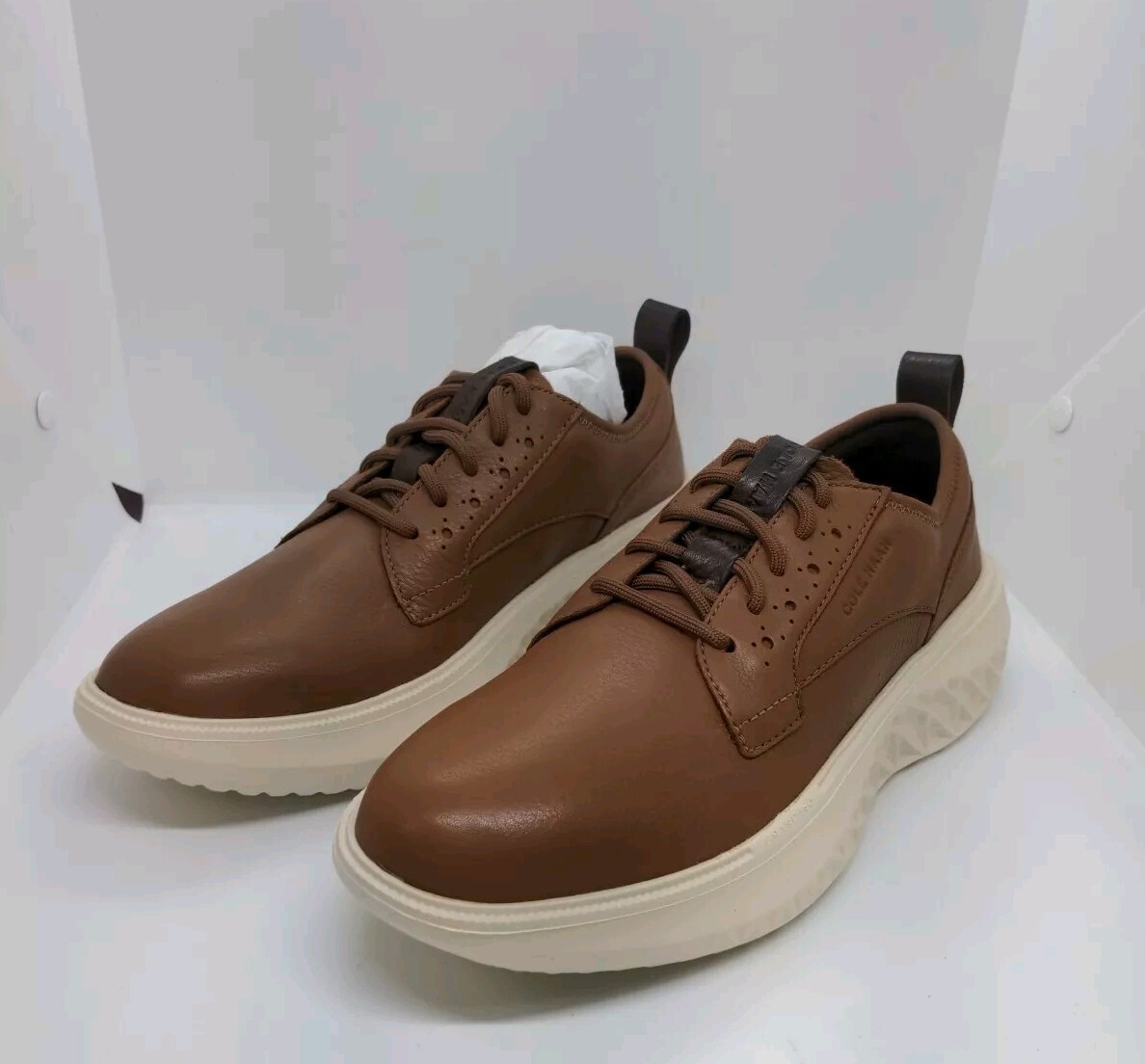 New Cole Haan Men's ZeroGrand WFA Plain Toe Oxfords - British Tan