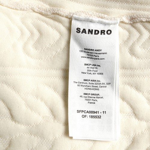 Sandro Paris Women's Jacket Size 0 / XS Dual-Material SFPCA00941 RRP: 265 Eur - Picture 8 of 10