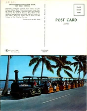 Vintage Florida Conch Tour Train, Key West Postcard Unused 50595