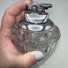 Glass GAS Cigarette Lighter 2pc Set Collectible Decorative Clear Ashtray JAPAN — photo 8