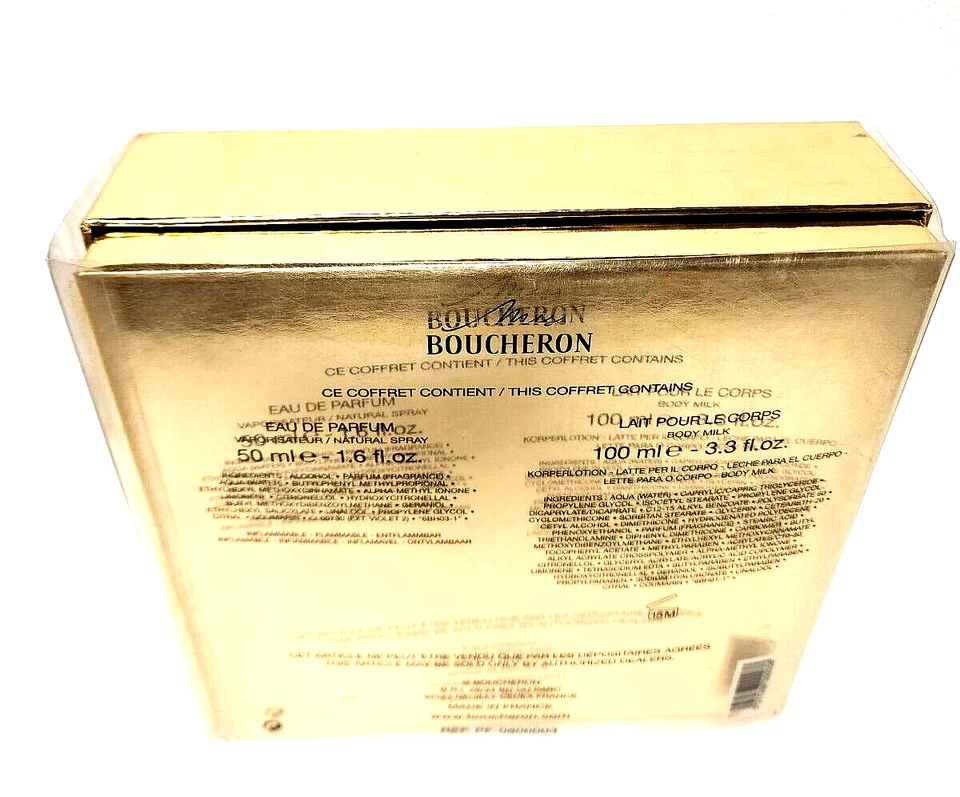 JUEGO MISS BOUCHERON 1,7 OZ EDP SPRAY 3,4 OZ. LECHE CORPORAL VER DETALLES Foto 4 de 4