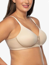 Vanity Fair Full Figure Beauty Back Smoother Wireless Bra Beige Size 44D 6477