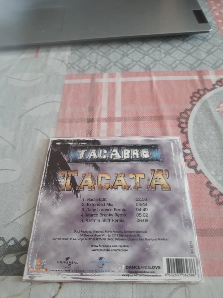Tacata: Tacabro cd - Un CD single de musique électronique et latine - Photo 4/4