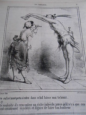 Caricature 1863 Carnaval avant de rentrer laisse moi te bénir