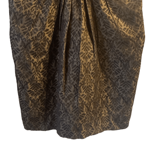 Gebrauchtes ärmelloses Damenkleid Max and Cleo halber Reißverschluss gold schwarz Größe 14 Teil - Bild 3 von 11
