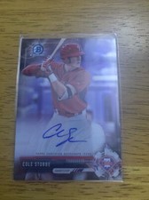 2017 Bowman Chrome Prospect Auto Cole Stobbe