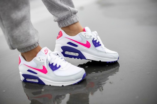 Nike Air Max 90 White/Concord Women's Trainers in Various Sizes | eBay