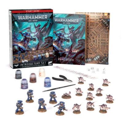 Warhammer 40k Introductory Set w/ Space Marines Tyranids Kit & Rules